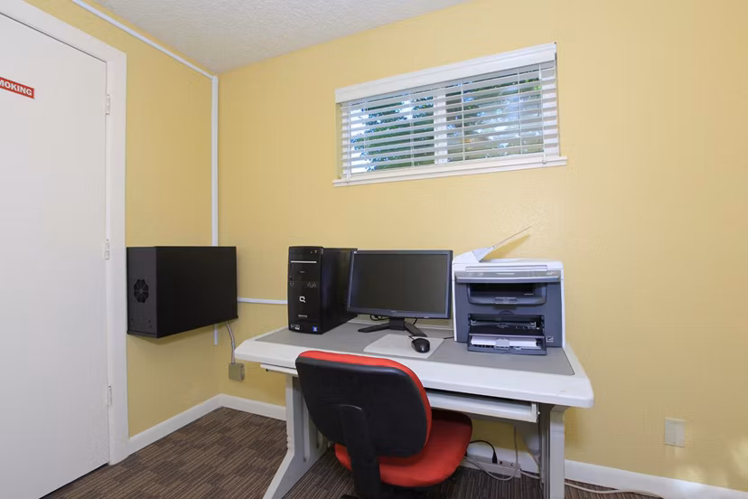 Elegant clubhouse with modern amenities at Redwood Park Apartments