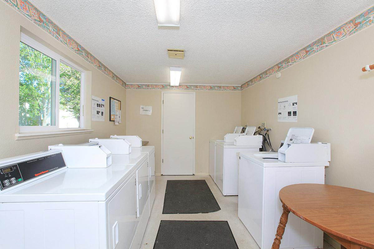 Laundry room at Redwood Park Apartments