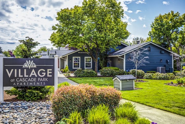 Modern clubhouse and leasing office at Village at Cascade Park Apartments featuring stylish interiors and customer service areas