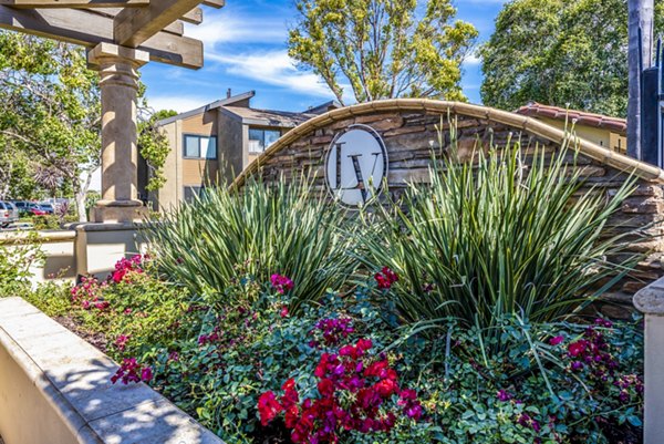 La Vista Apartments: Elegant signage at a luxury apartment complex nestled in a serene neighborhood