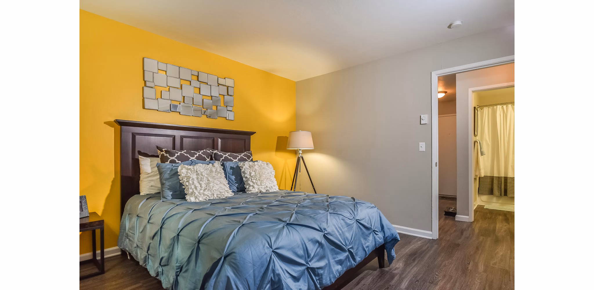 bedroom at The Grove Apartments