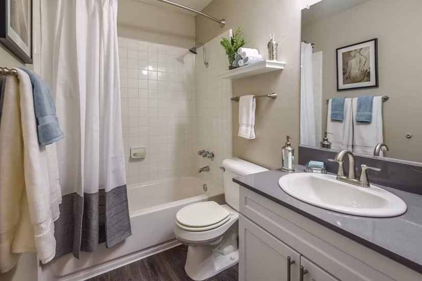 bathroom at The Grove Apartments 