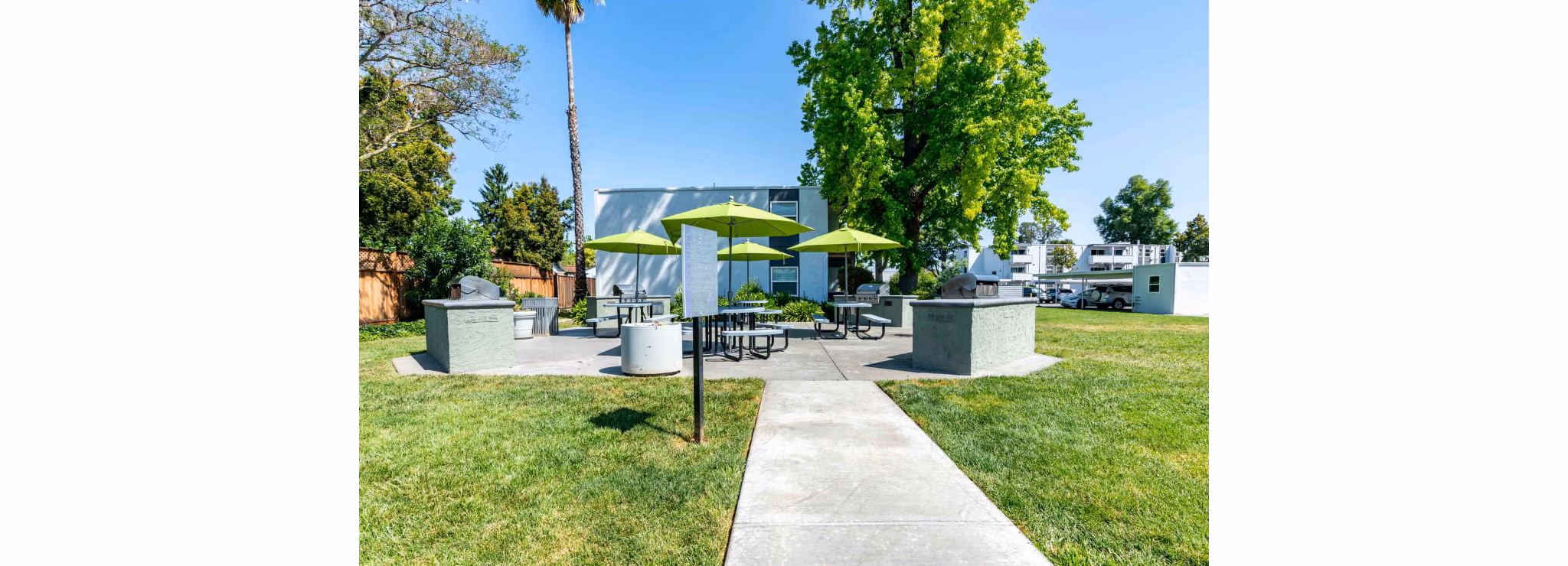 grill area at The Grove Apartments