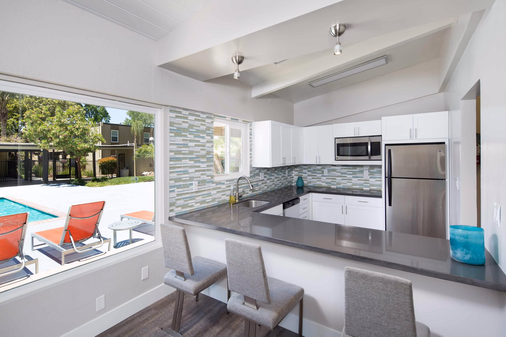 grill area at The Grove Apartments