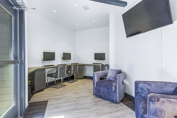 Clubhouse featuring modern design elements at Enclave Apartments
