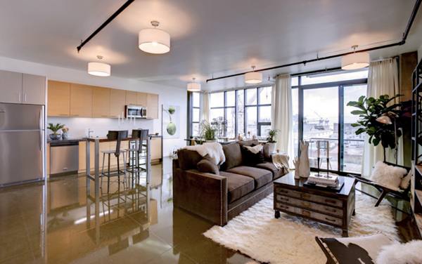 living room at Potrero Launch Apartments