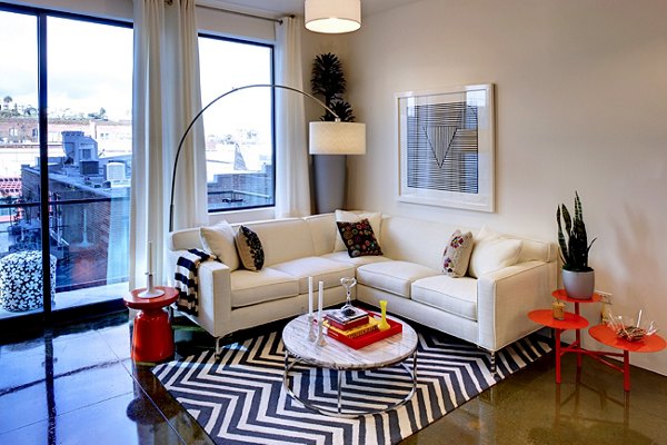 living room at Potrero Launch Apartments