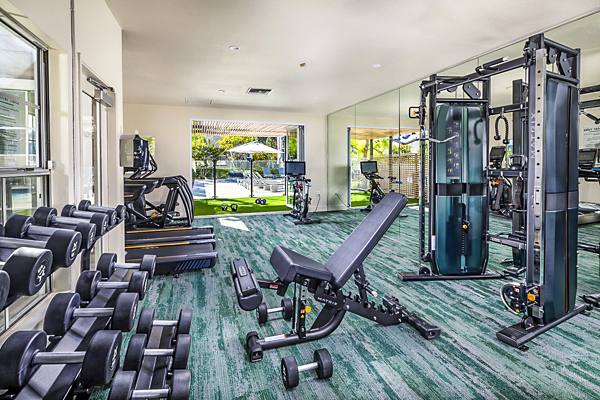 fitness center at Channel Point Apartments