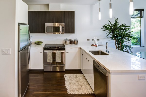 kitchen at The Dudley Apartments