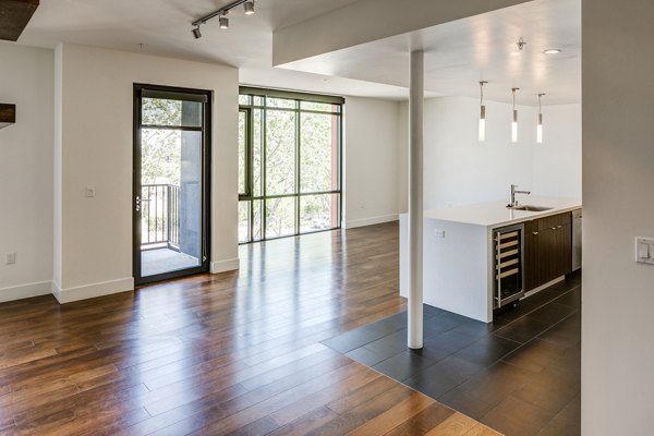 living room at The Dudley Apartments