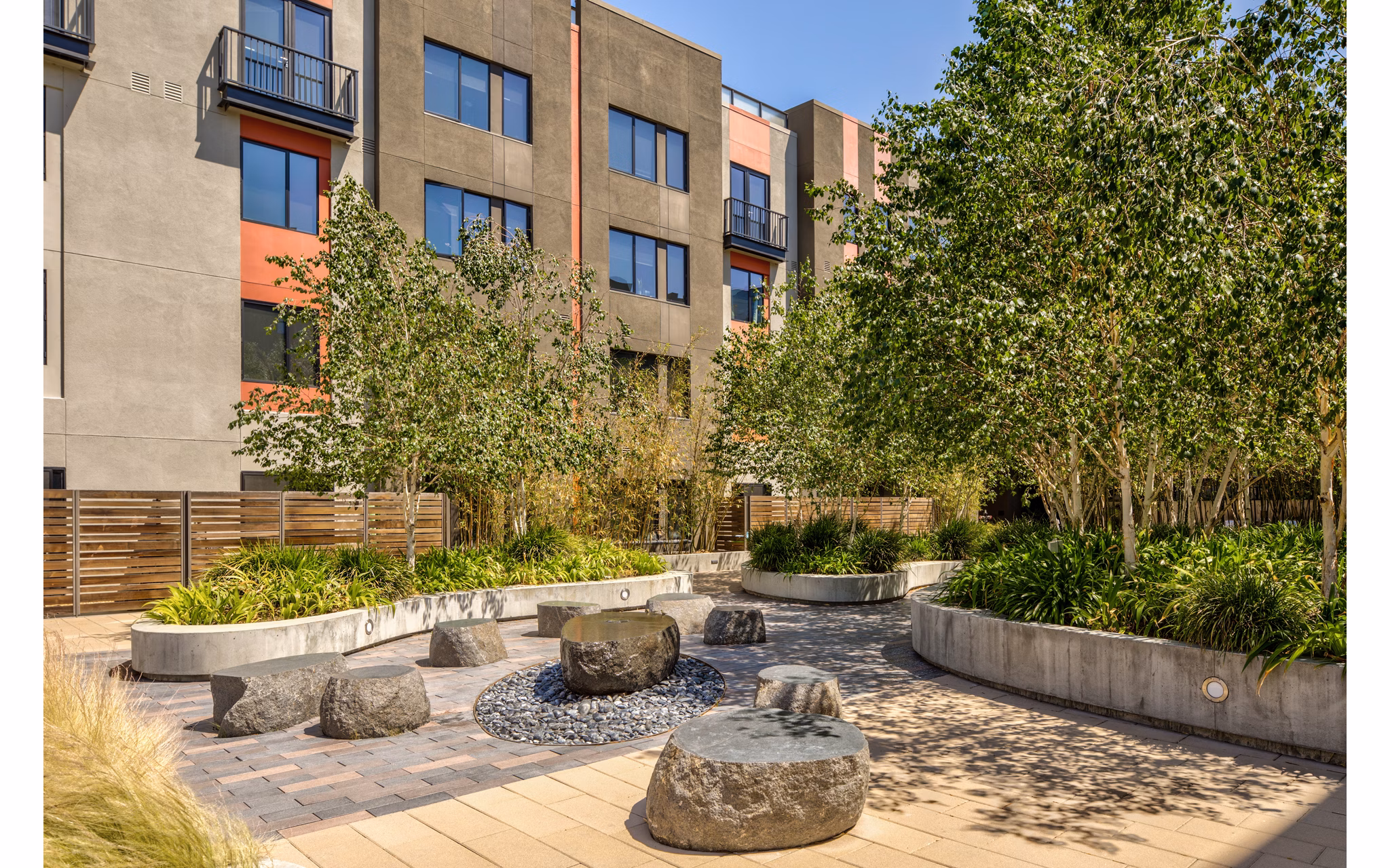 courtyard at The Dudley Apartments