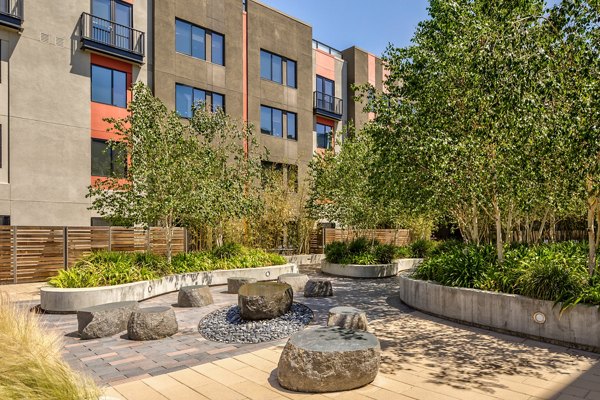 courtyard at The Dudley Apartments