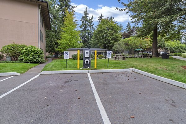 car charging station at Bellepark East Apartments 