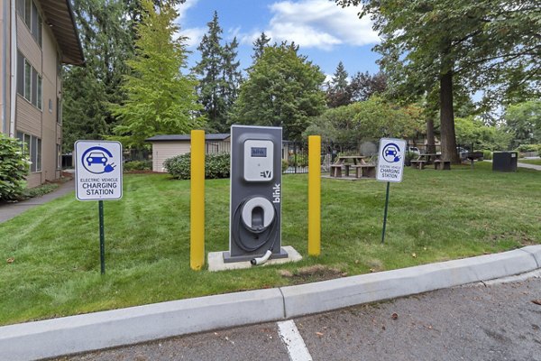 car charging station at Bellepark East Apartments 