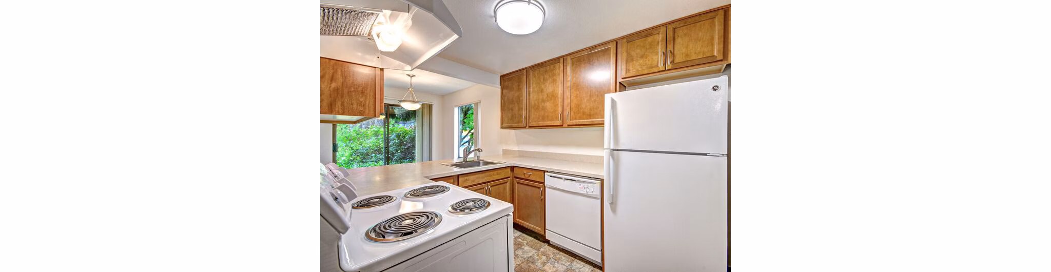kitchen at Woodside East Apartments 