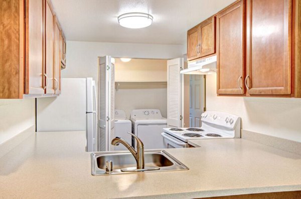 kitchen at Woodside East Apartments 