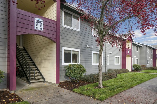 Creekside and Spring Creek: Modern luxury apartment exteriors in a serene suburban setting