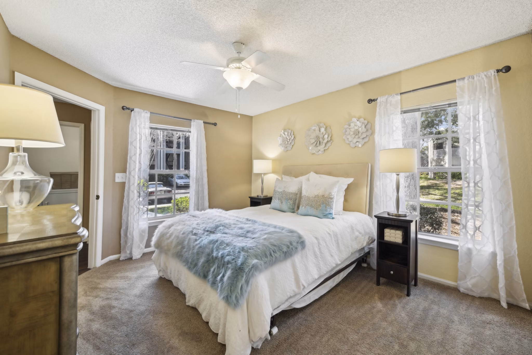Bedroom at Park Central Apartments   Manor Row 