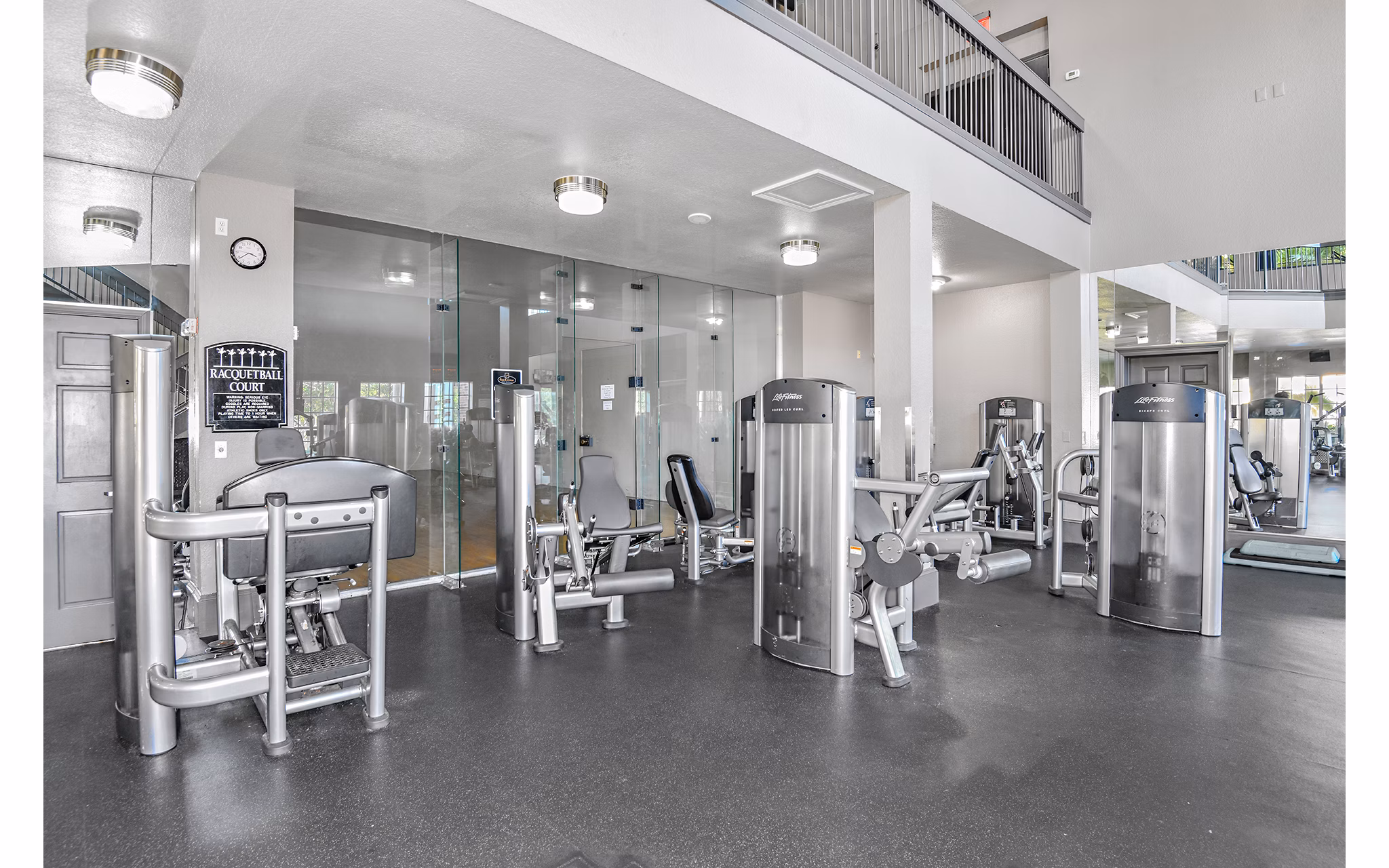 fitness center at Belmont Apartments