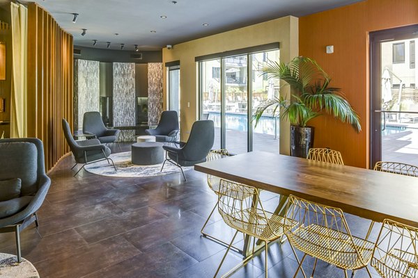 Contemporary clubhouse with stylish lounge areas at Levare Apartments, ideal for social gatherings and events