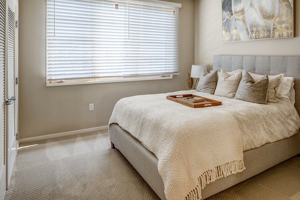 bedroom at Santana Row Apartments