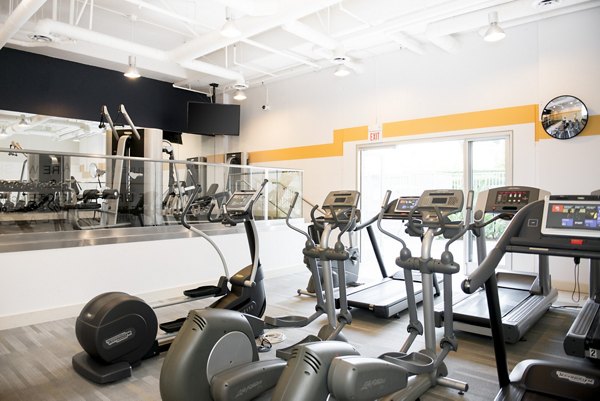 fitness center at Wilshire Vermont Station Apartments