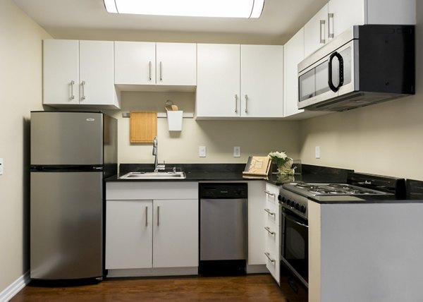 kitchen at Wilshire Vermont Station Apartments
