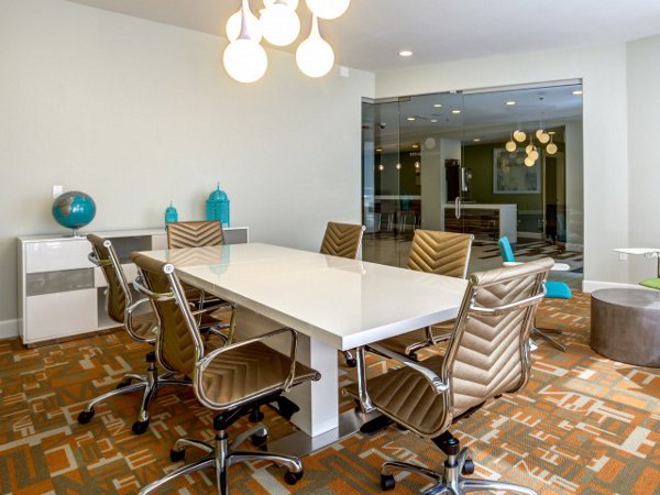 Modern meeting facility with state-of-the-art technology at Apex Apartments