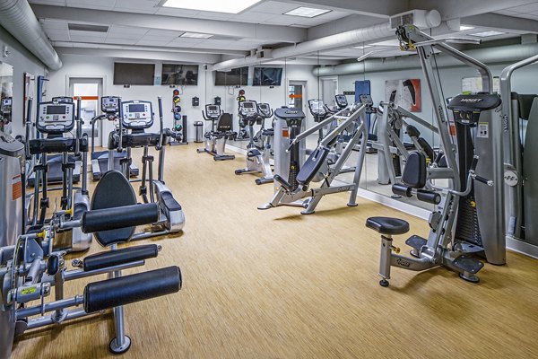 Modern fitness center with state-of-the-art equipment at Parkridge Apartments