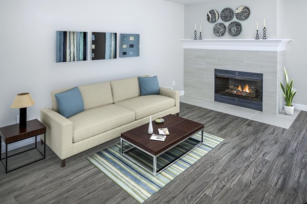 Modern living room with stylish furnishings at Parkridge Apartments