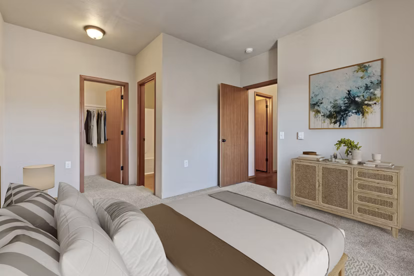 bedroom at The Homestead Apartments