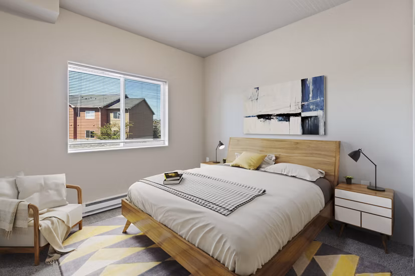 bedroom at The Homestead Apartments