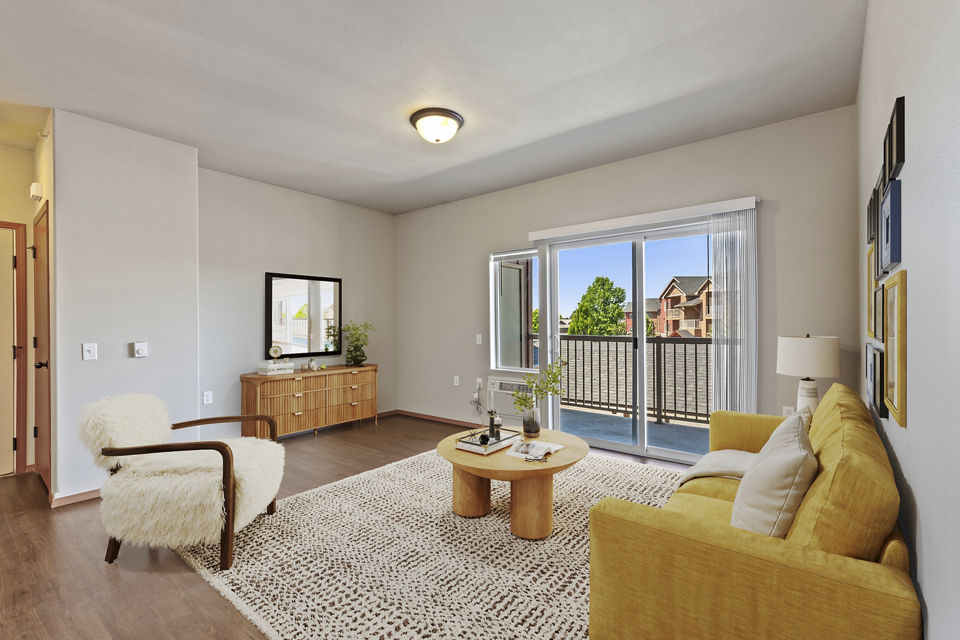living room at The Homestead Apartments