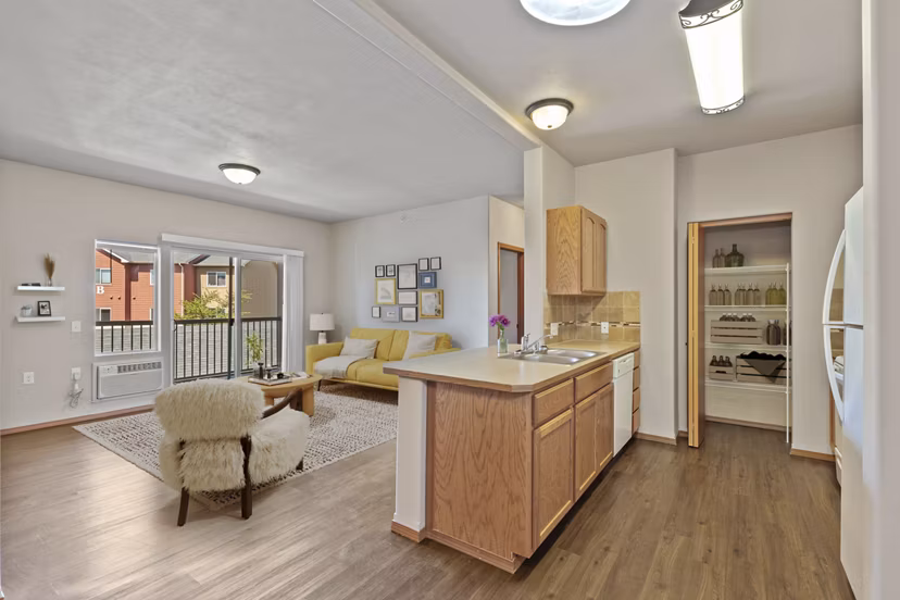 living room at The Homestead Apartments