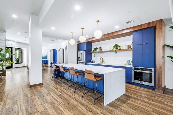 clubhouse kitchen at The Bristol at Southport Apartments