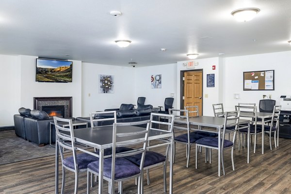 Elegant clubhouse with modern design at Plantation at Hunters Run Apartments