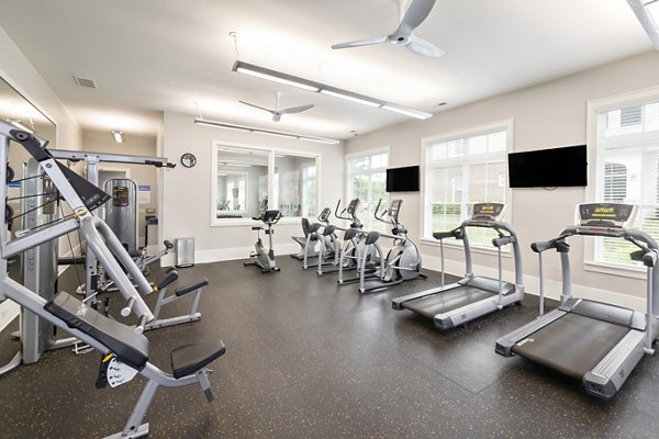 State-of-the-art fitness center with modern equipment at Parkside Place Apartments for wellness-focused living