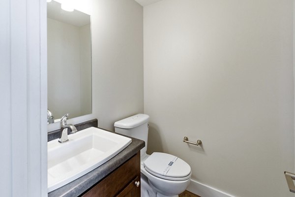Bathroom featuring modern fixtures and spacious layout at Creekstone Twin Homes