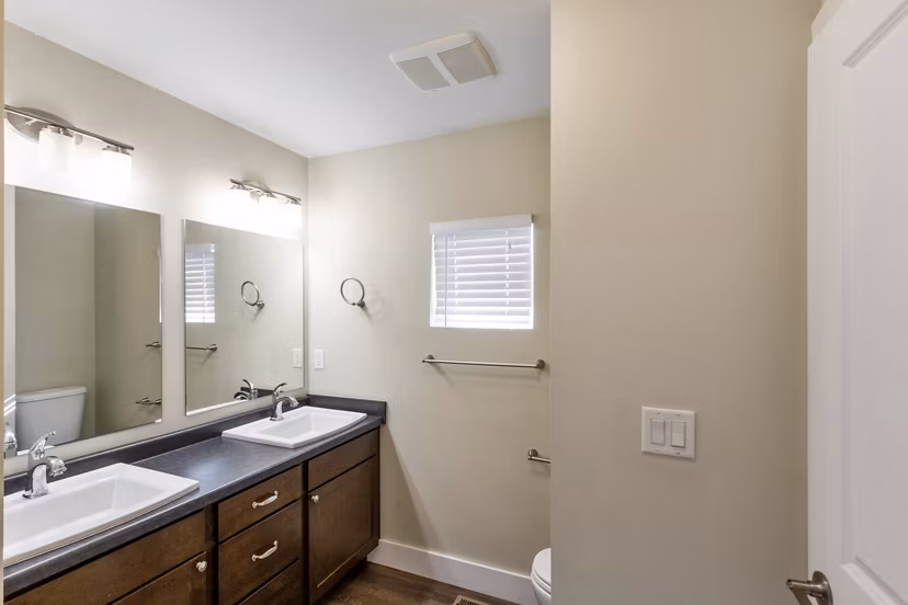 Bathroom with modern fixtures in Creekstone Twin Homes