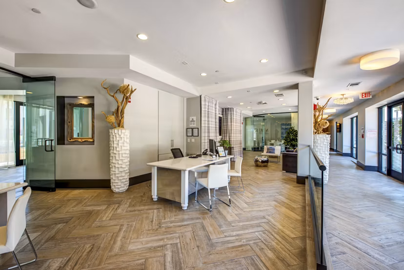 Stylish clubhouse with modern design at Accent Apartments, a luxury living community offering premium amenities and social spaces