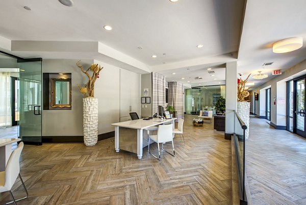 Stylish clubhouse with modern design at Accent Apartments, a luxury living community offering premium amenities and social spaces