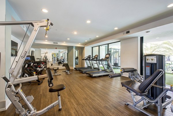 Modern fitness center with state-of-the-art equipment at Accent Apartments