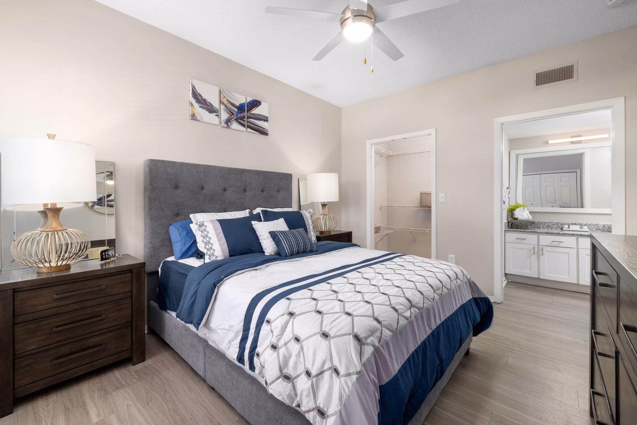 bedroom at The Riley Apartments 