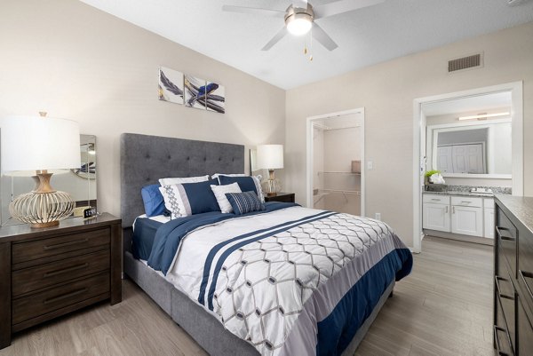 bedroom at The Riley Apartments 