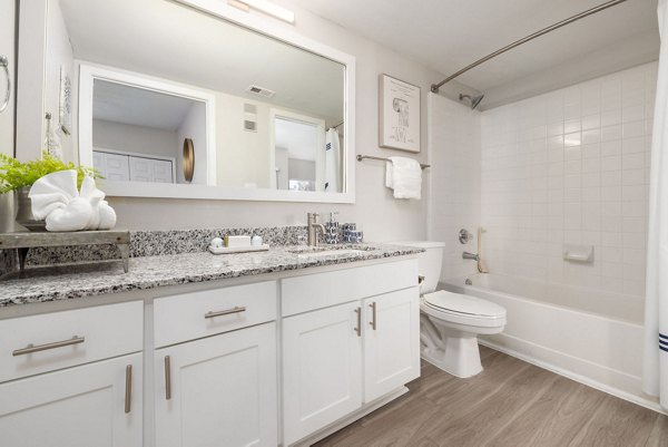 bathroom at The Riley Apartments 