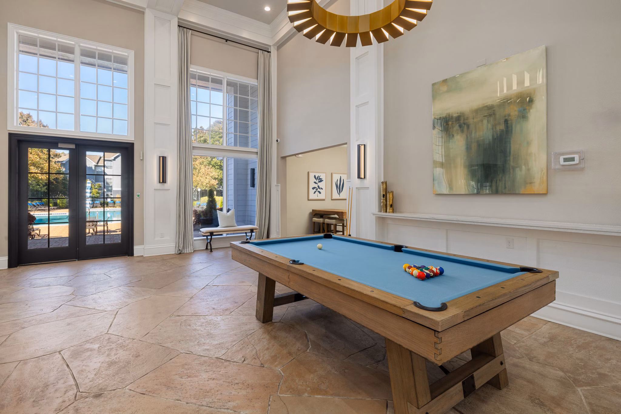 clubhouse at The Riley Apartments 