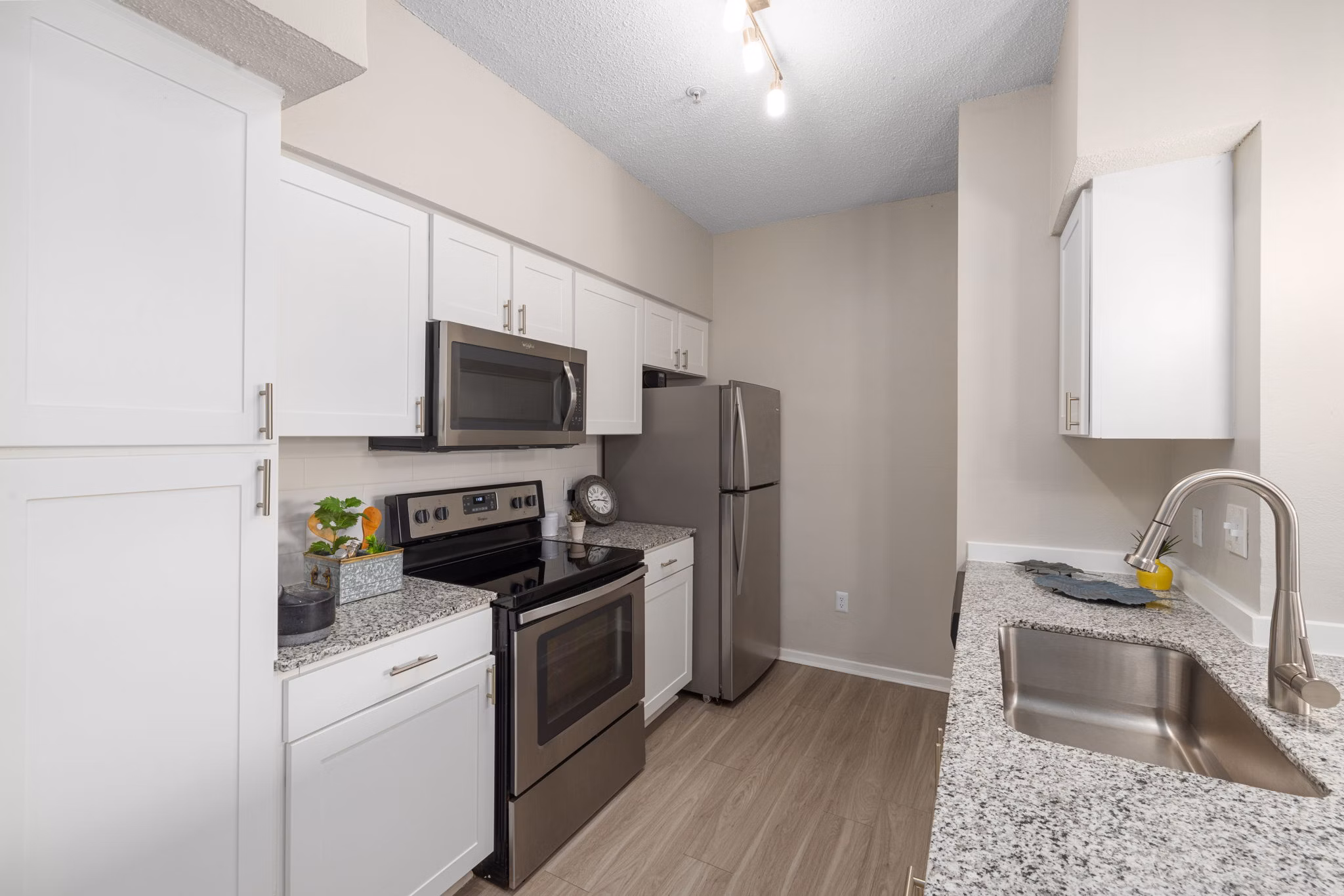 kitchen at The Riley Apartments 