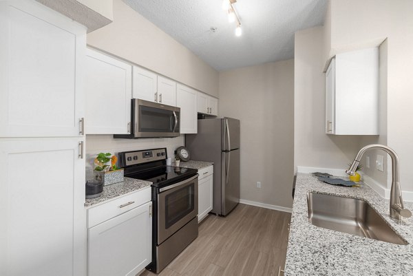 kitchen at The Riley Apartments 