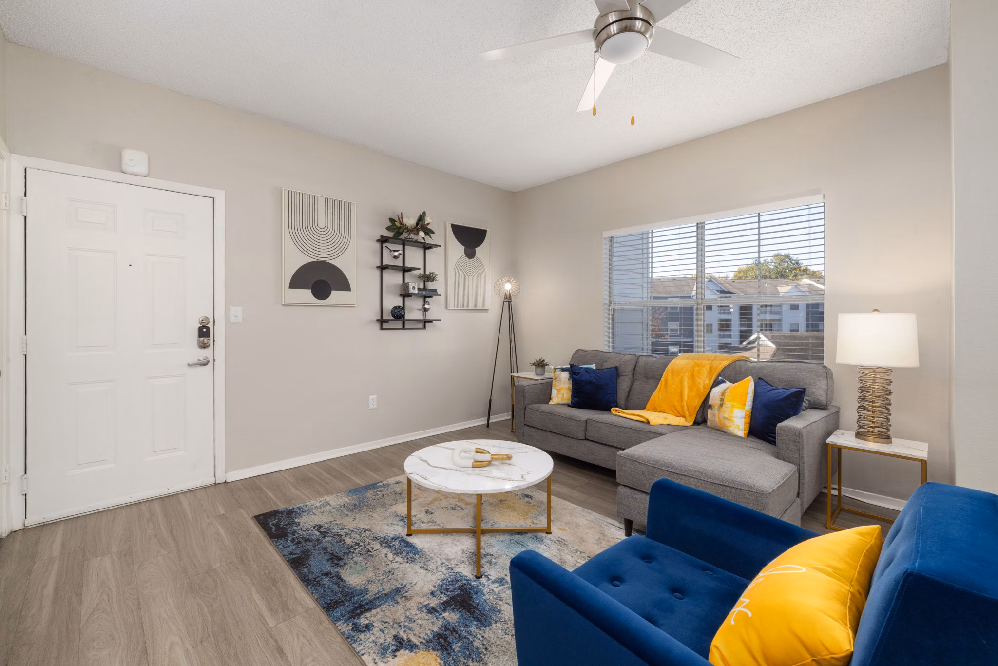 living room at The Riley Apartments 