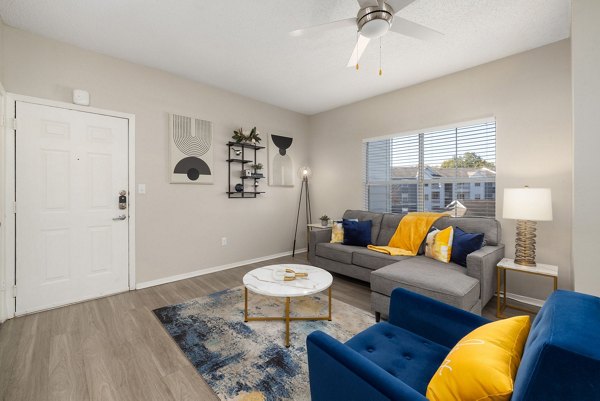 living room at The Riley Apartments 